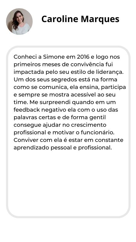 Depoimento da Caroline do Método de liderança MP3