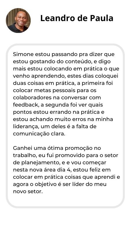 Depoimento do Leandro do Método de liderança MP3